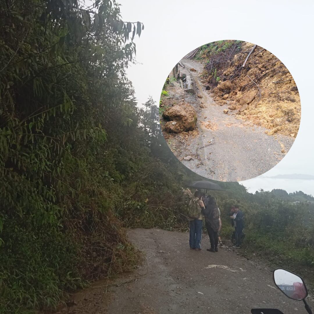 Derrumbes en Abejorral- fotos alcaldía