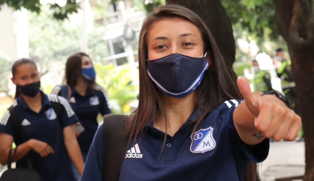 Lina Gómez, atacante de Millonarios.