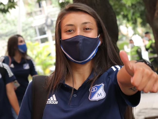 Lina Gómez, atacante de Millonarios.