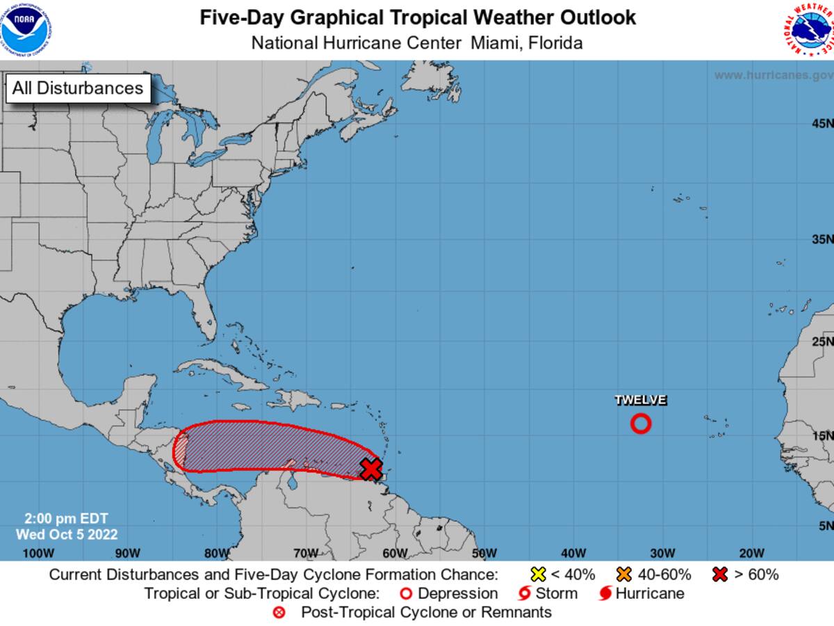 Onda tropical causaría tormentas en Venezuela, Colombia y Nicaragua