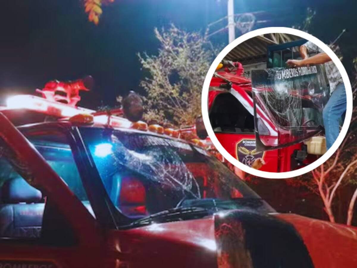 Santander: Bomberos fueron atacados a piedra cuando llevaban agua a una población