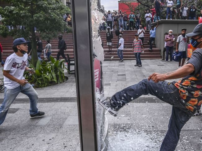 Disturbios en Bogotá.