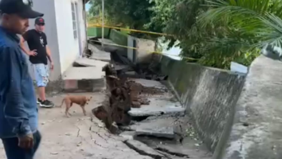 Colapsó muralla de protección del río Magdalena en Puerto Wilches, Santander