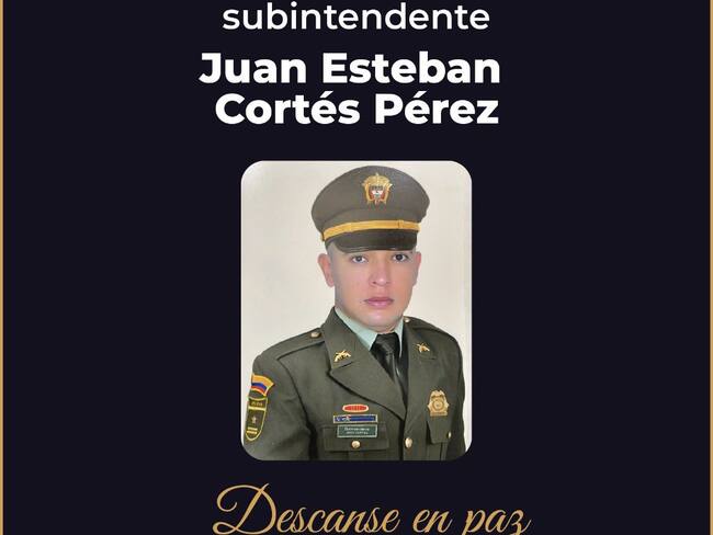 Juan Esteban Cortés Pérez. policía asesinado