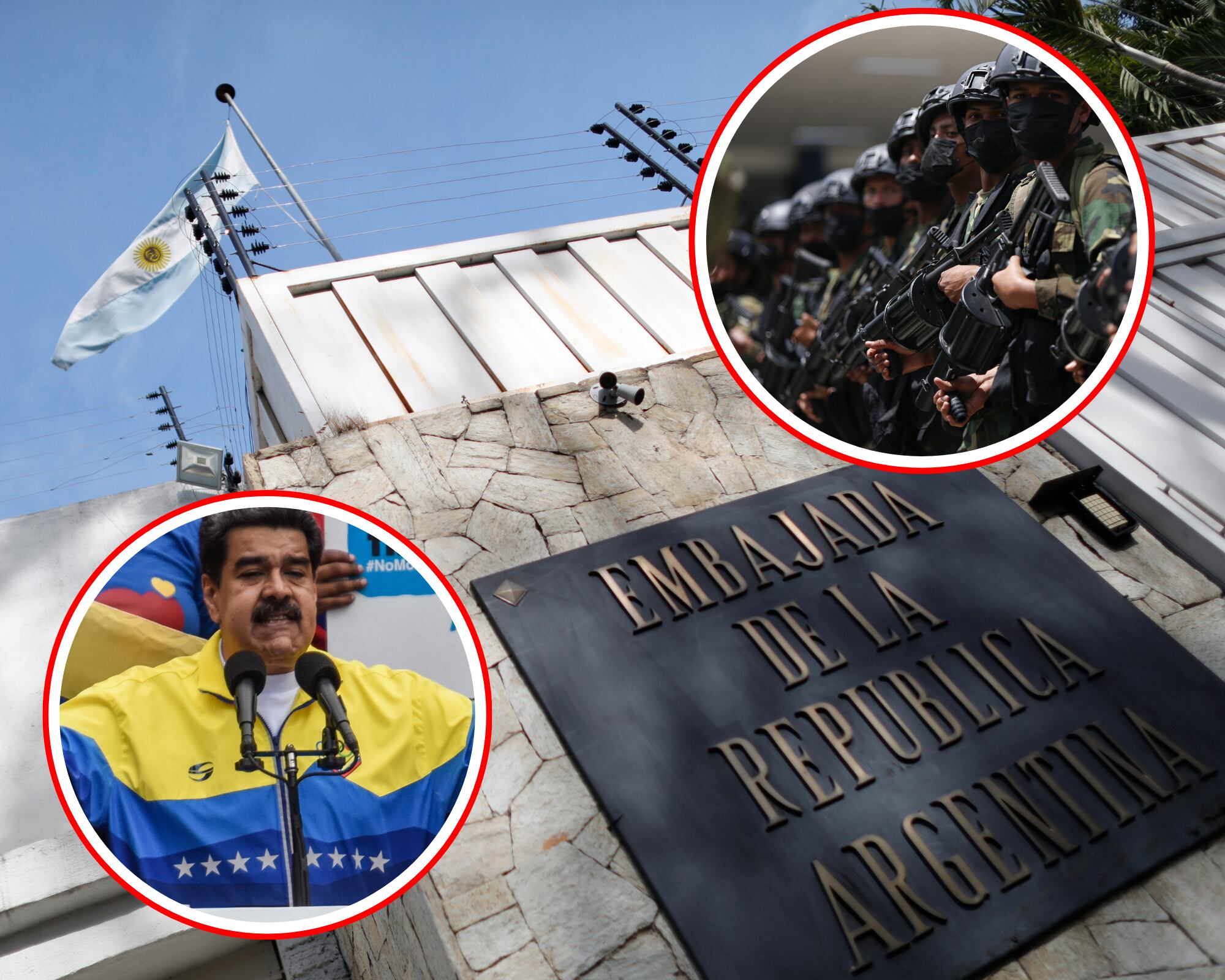 Los oficiales de la policía venezolana estaría buscando entrar a la residencia diplomática para llevarse al equipo de campaña de María Corina Machado. 
(Foto: Getty / Caracol Radio )