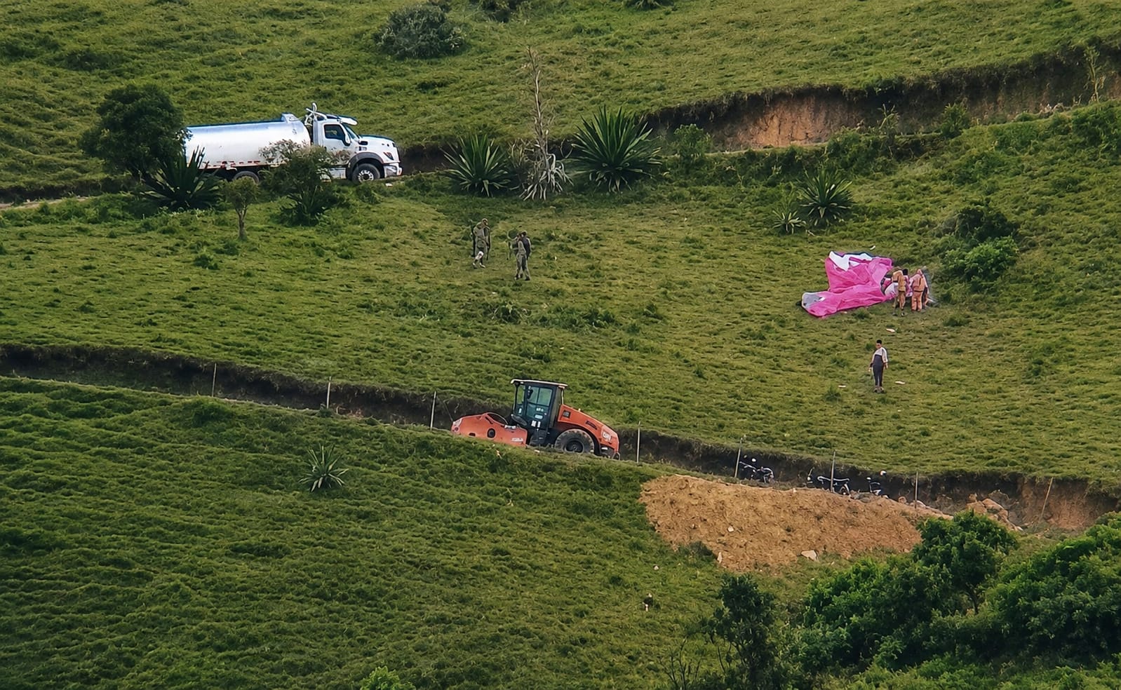 Accidente en parapente registrado en Piendamó, Cauca. Crédito: Suministrada.