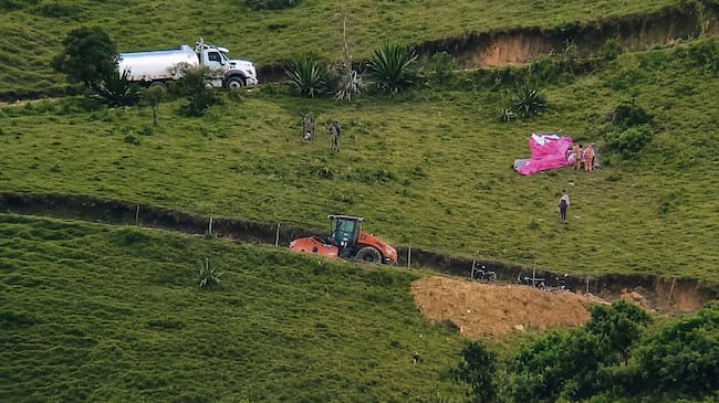 Accidente en parapente registrado en Piendamó, Cauca. Crédito: Suministrada.