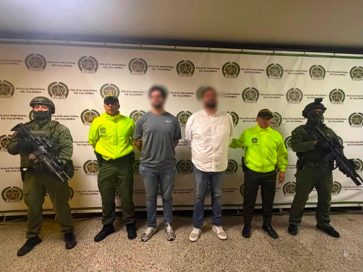 Capturados en Medellín enlaces con Cártel de Sinaloa. Foto: Cortesía MEVAL