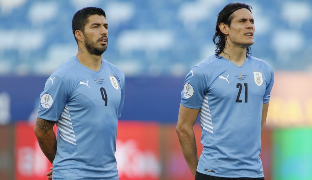 Luis Suárez y Edinson Cavani volverán a liderar la delantera de Uruguay.