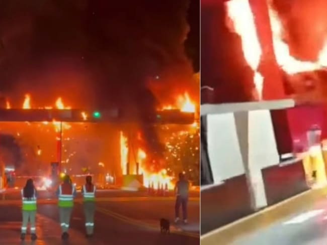 Incendio consumió el peaje Bicentenario, ubicado en la vía Honda – Guaduas