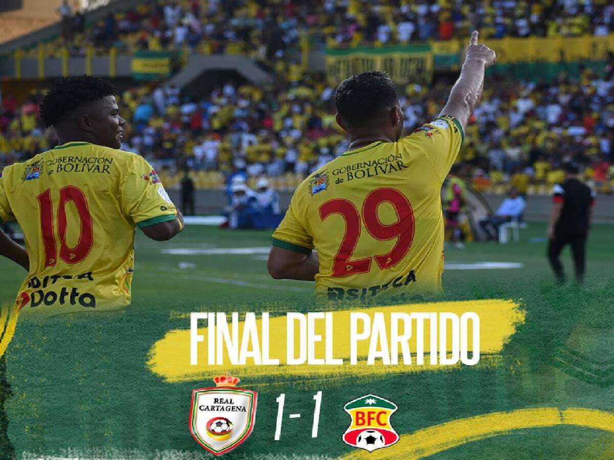 Real Cartagena sigue sin ganar: igualó en casa ante Barranquilla FC