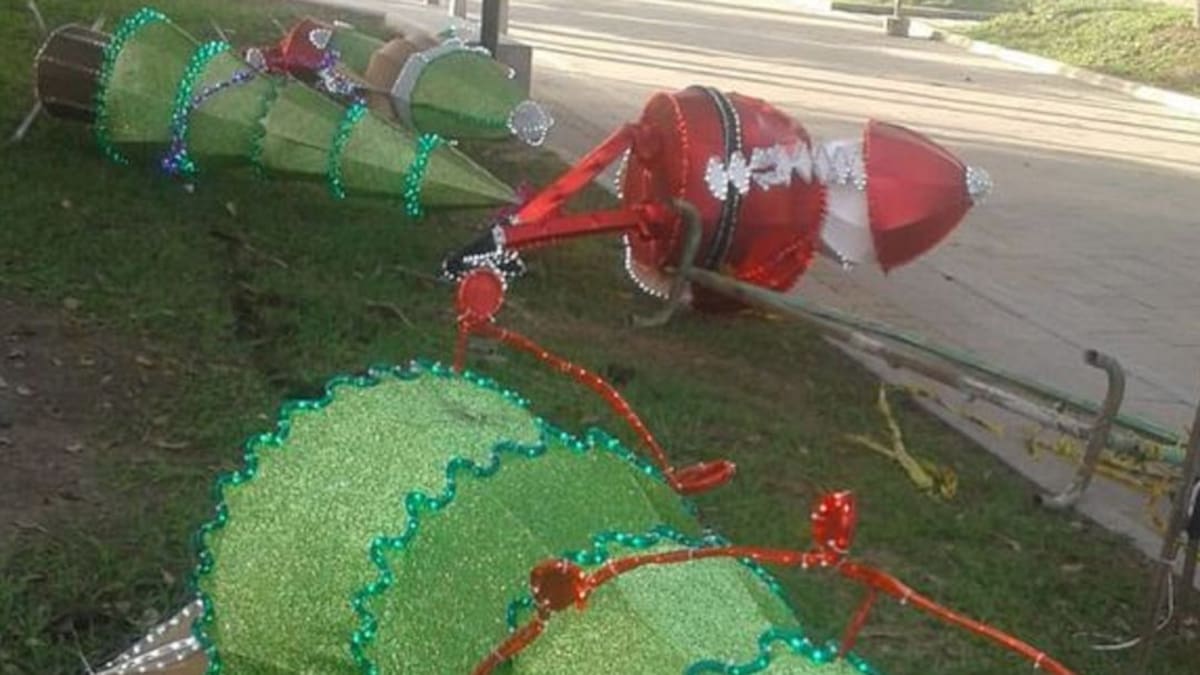 Inescrupulosos estarían dañando alumbrado navideño