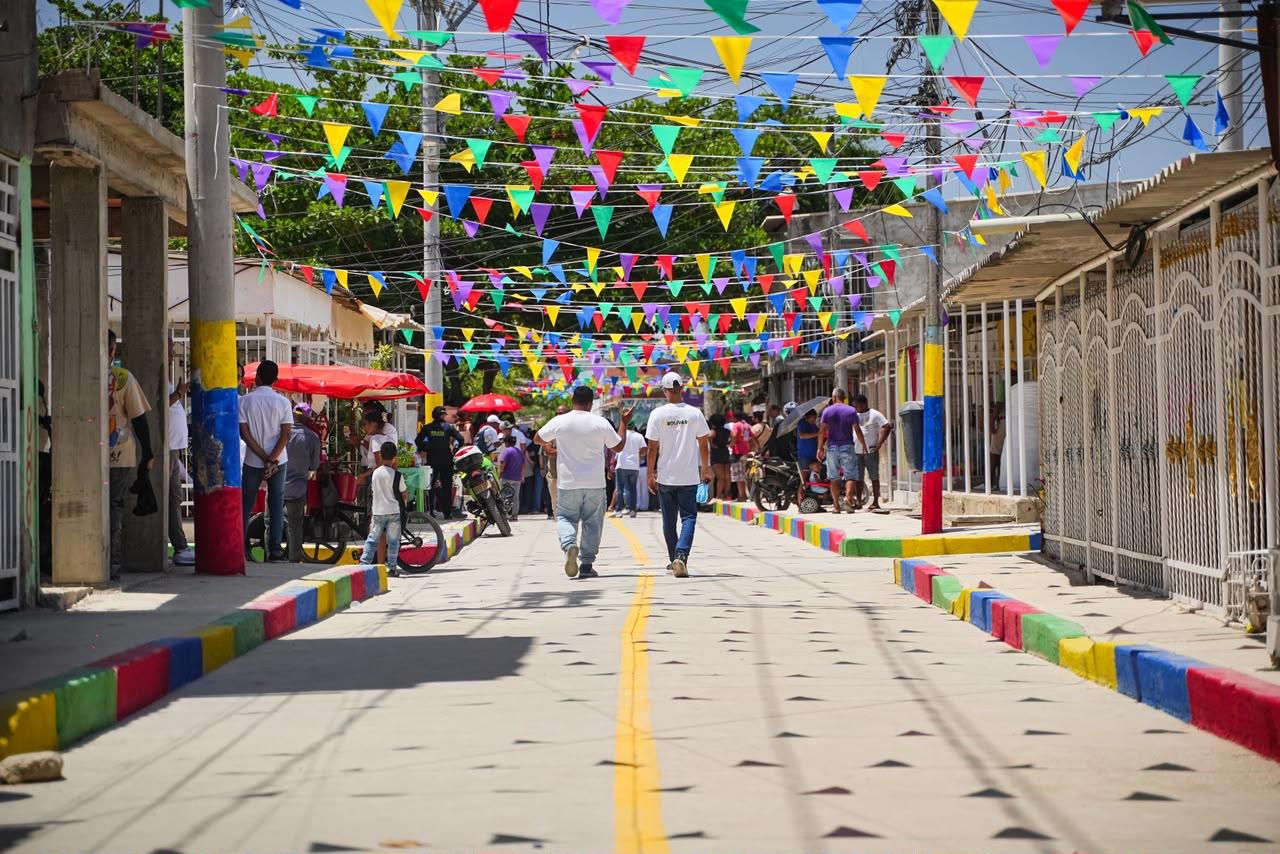 Calle nueva en El Pozón. // Gobernación de Bolívar
