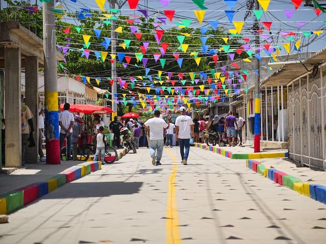 Calle nueva en El Pozón. // Gobernación de Bolívar