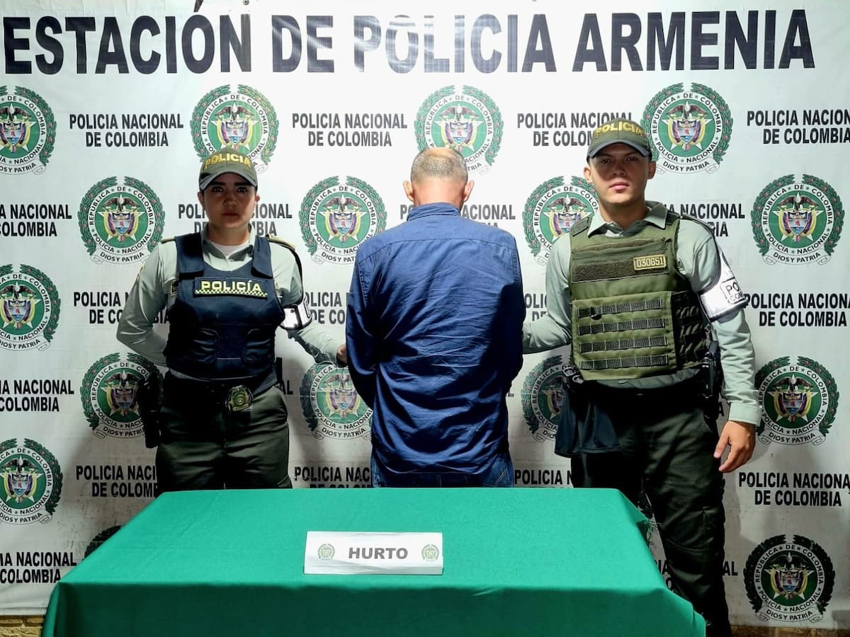 Un capturado en medio de fleteo en Armenia, la víctima retiró 30 millones de pesos de un banco