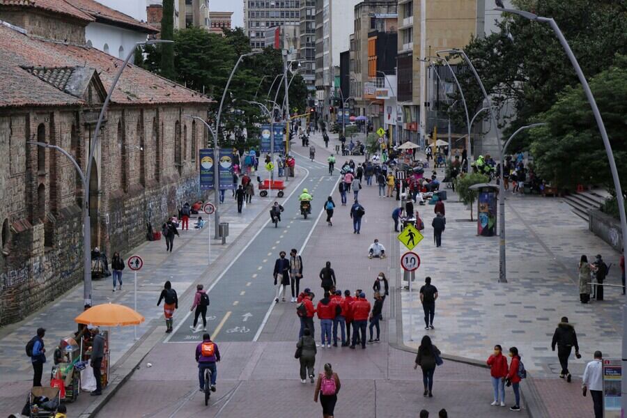 Carrera séptima en Bogotá. Foto: Colprensa.