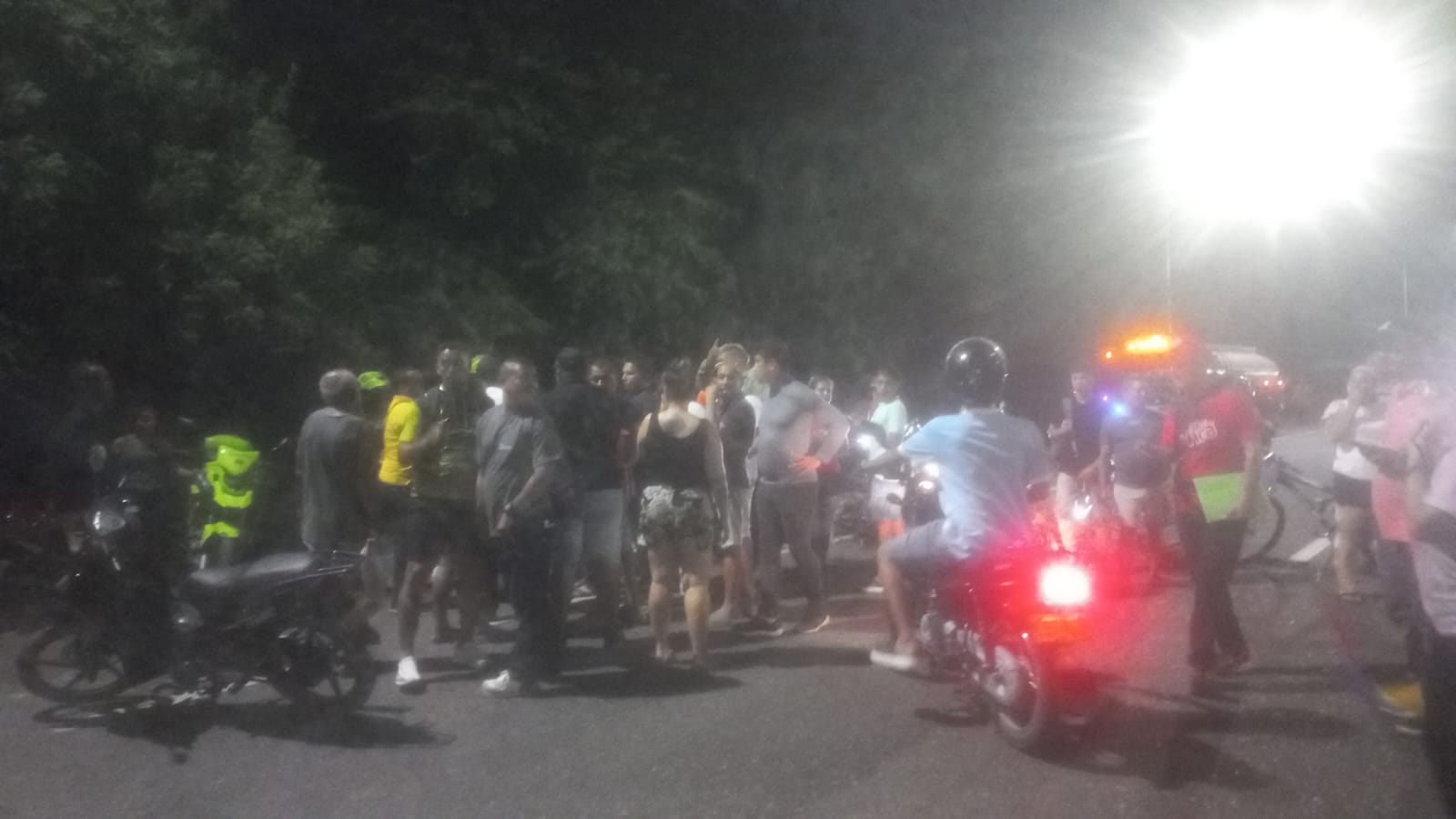 Bloqueo en Villa Olímpica. Foto: cortesía.