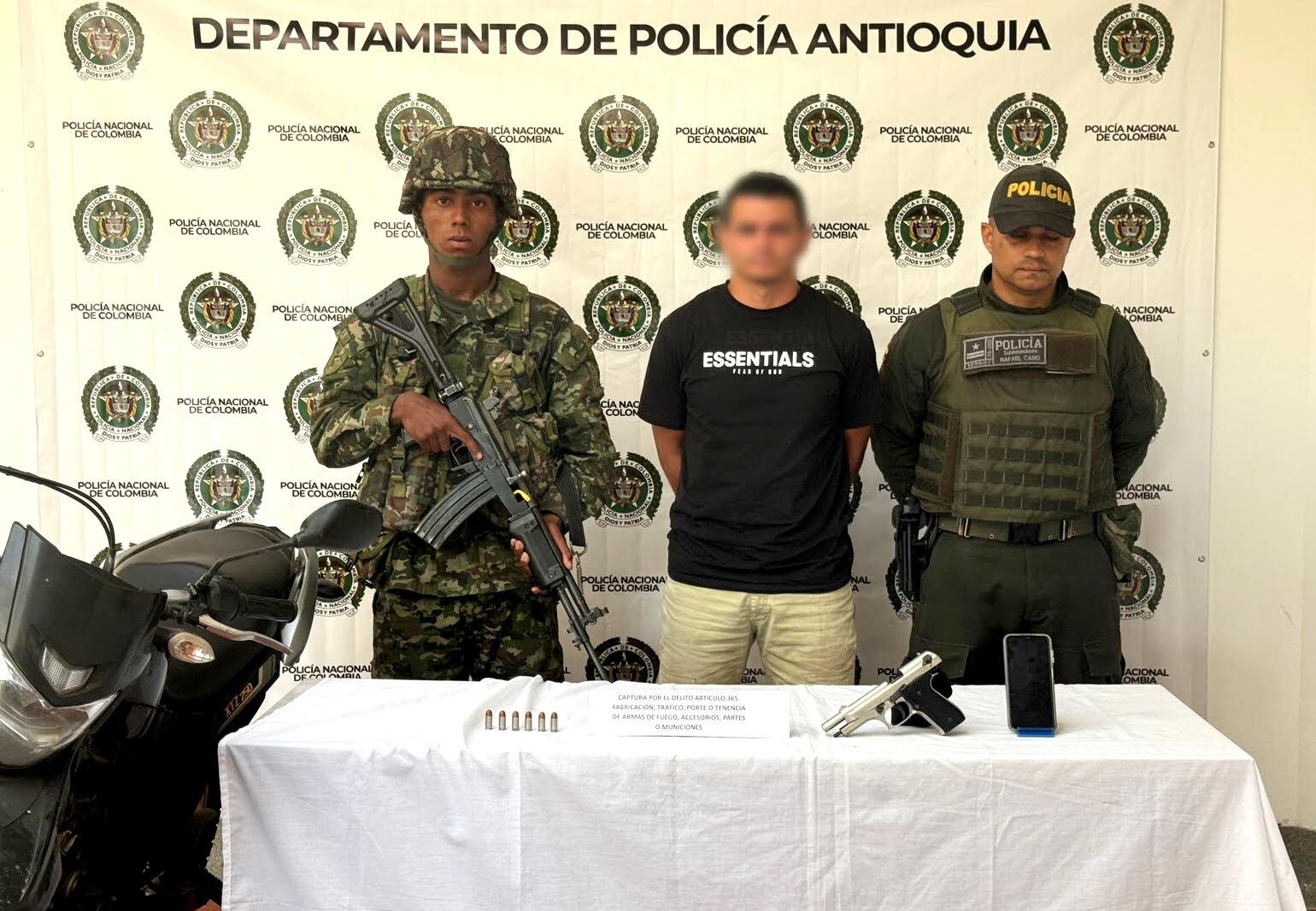 Alias "Agustín", temido cabecilla criminal en el Oriente antioqueño. Foto: Policía Antioquia.
