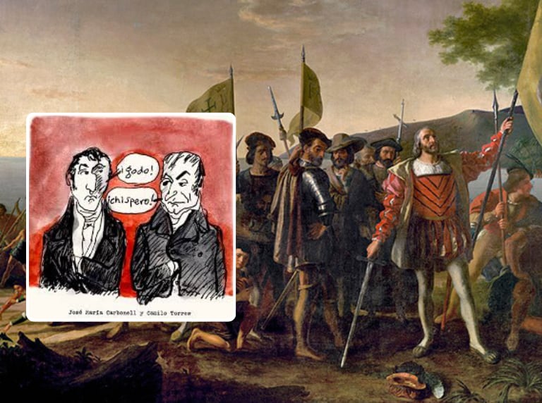 Desembarco de Colón (John Vanderlyn - Banco de la República) / Biblioteca Nacional)