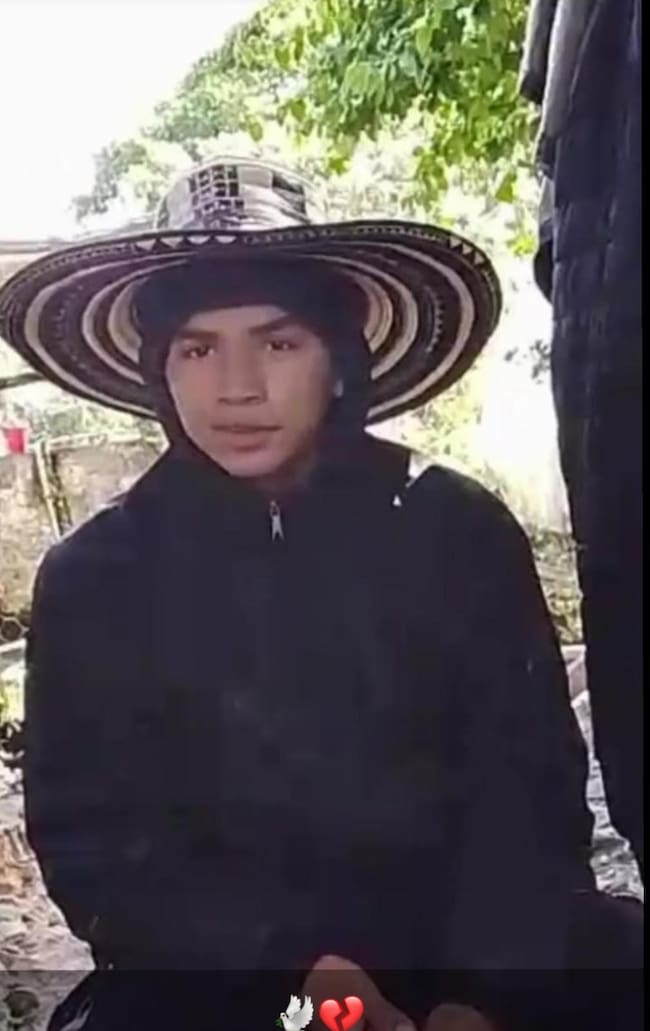Joven asesinado en el ataque del Clan del Golfo en la vereda Cucurucho.