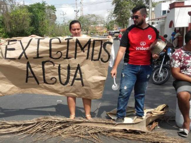 Protestan nuevamente en Turbaco, Bolívar, por falta de agua potable