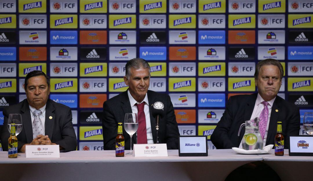 Álvaro González, Carlos Queiroz y Ramón Jesurún