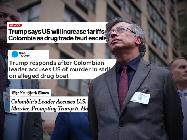 Tensión entre Petro y Trump: así titularon medios norteamericanos la crisis diplomática // Caracol Radio