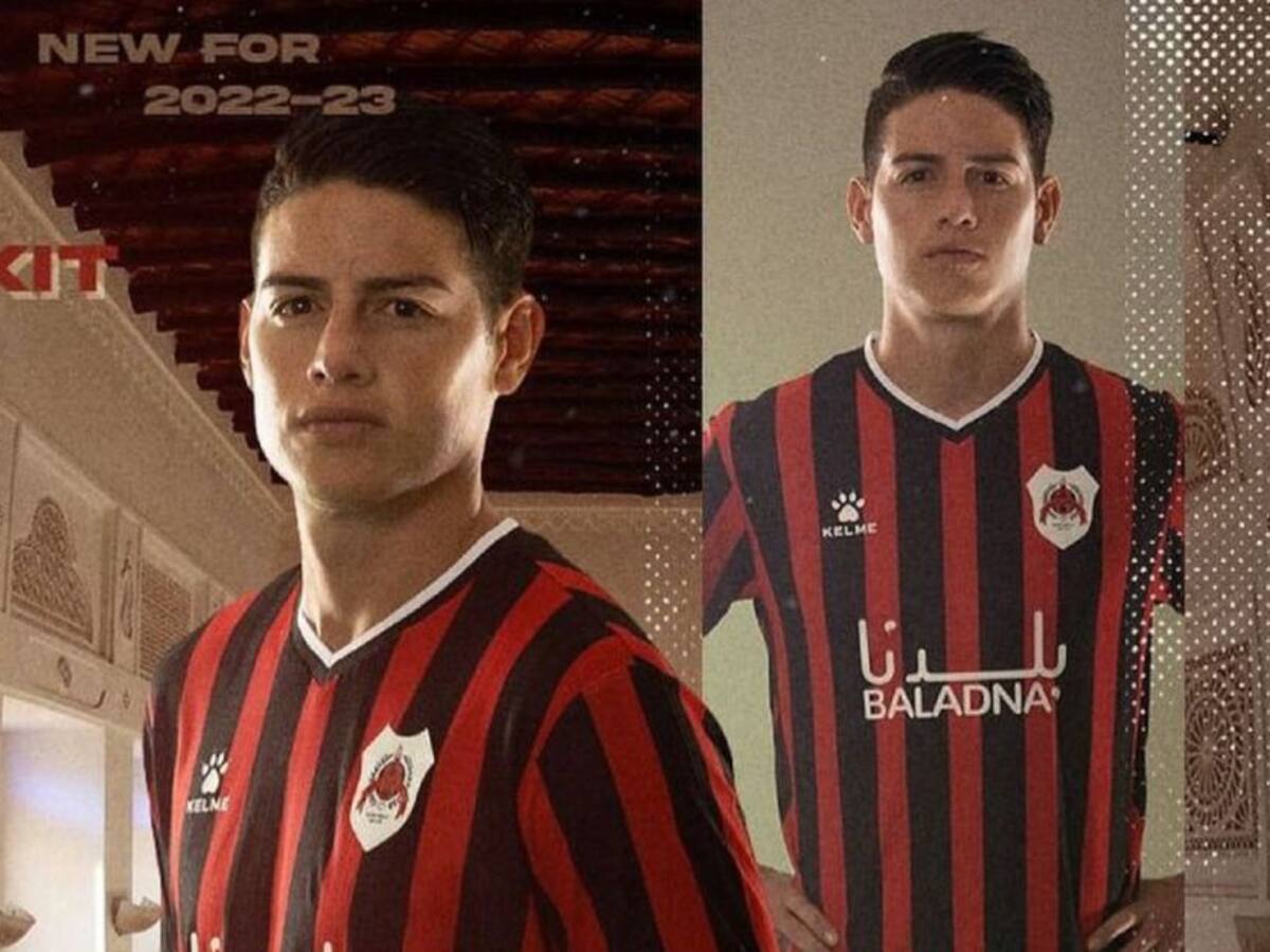 James presenta la nueva camiseta del Al-Rayyan con el futuro incierto