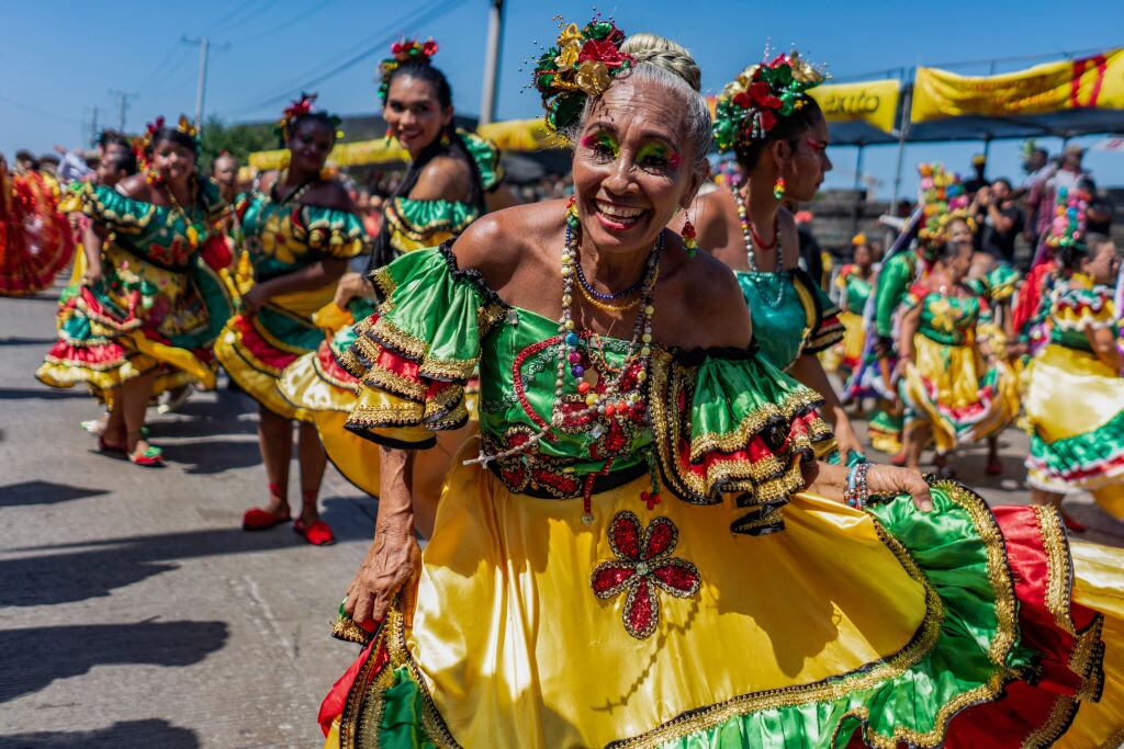 Artista y bailarina del Carnaval de Barranquilla 2024 (Getty Images)