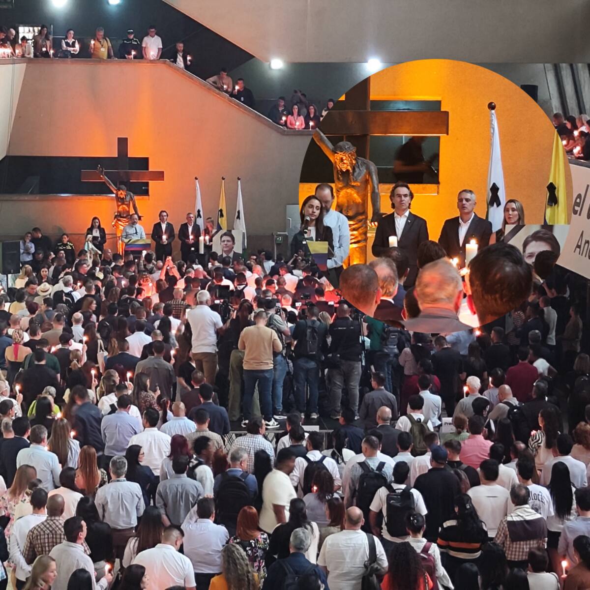 Con una velatón, autoridades de Antioquia rindieron un homenaje a Miguel Uribe