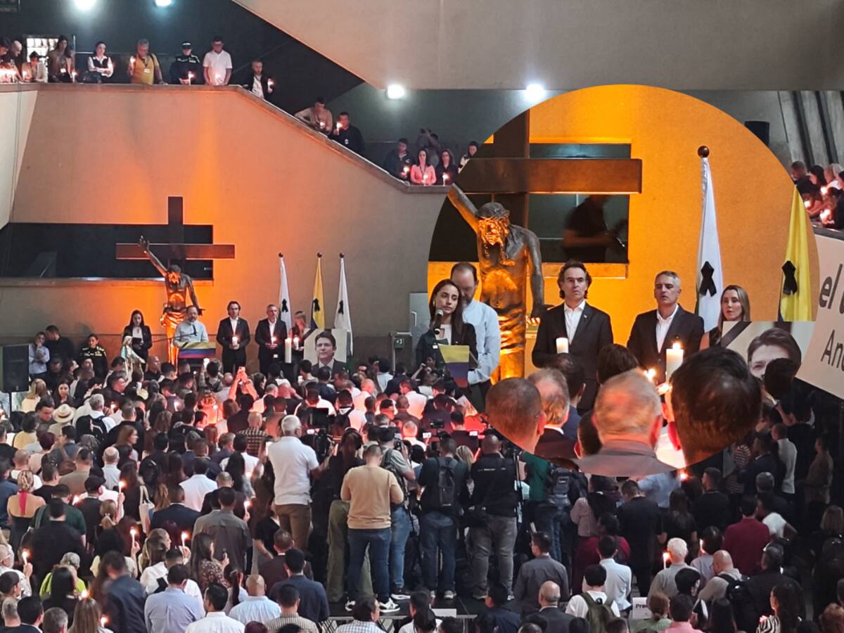 Con una velatón, autoridades de Antioquia rindieron un homenaje a Miguel Uribe