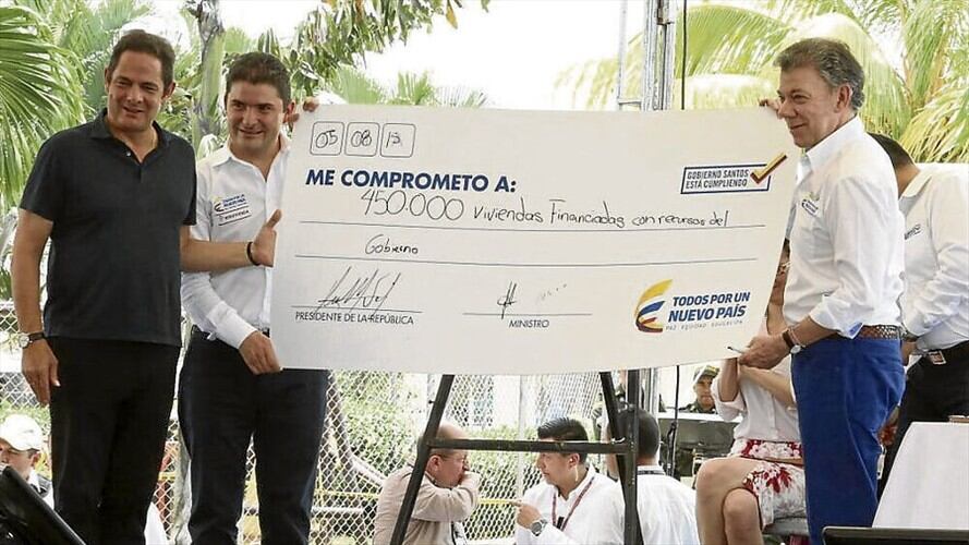 Germán Vargas Lleras, Luis Felipe Henao y Juan Manuel Santos. Foto: Colprensa