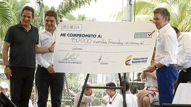 Germán Vargas Lleras, Luis Felipe Henao y Juan Manuel Santos. Foto: Colprensa