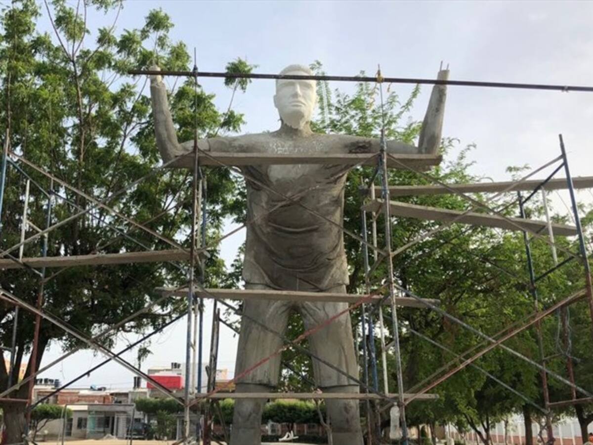 En Santa Marta están construyendo escultura en homenaje a Radamel Falcao García