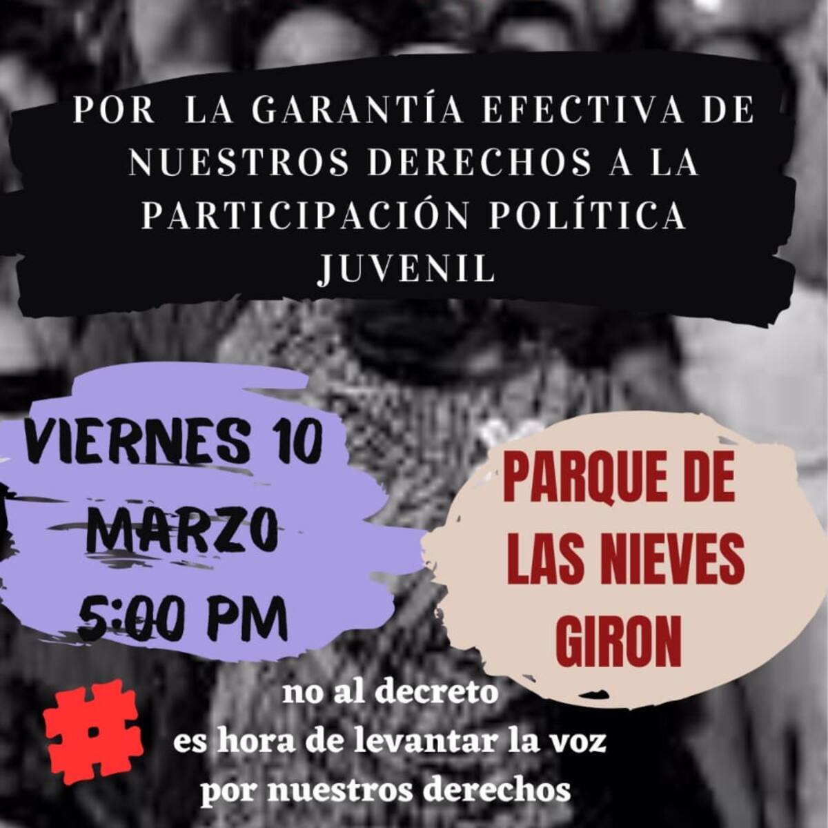 Hoy se realizará un plantón en Girón