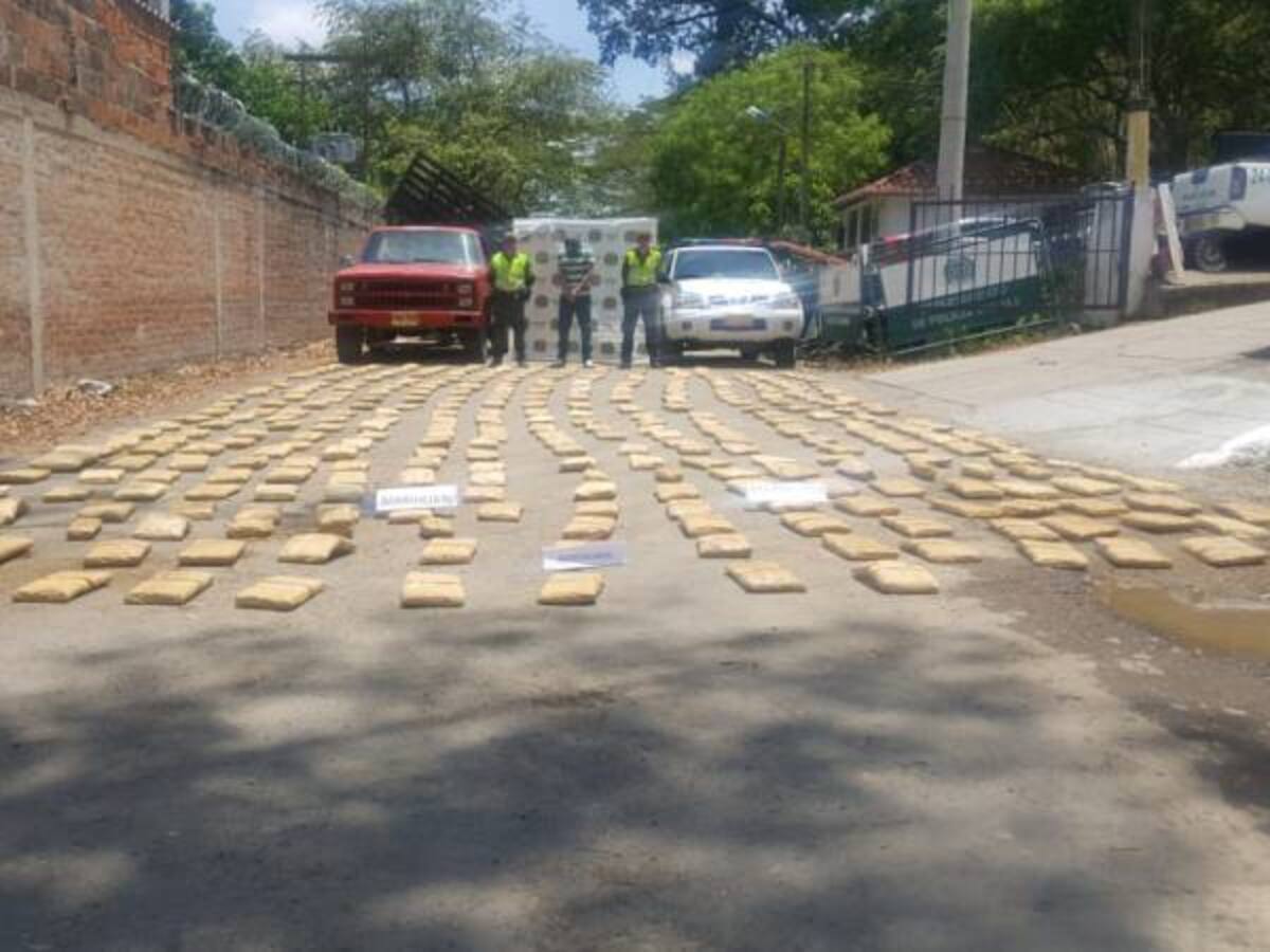 En la Dorada, Caldas, Policía incauta 200 kilos de marihuana