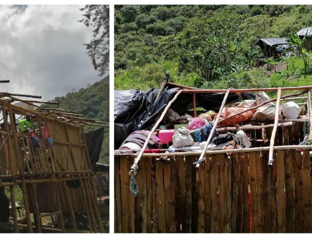 Vendaval afectó 23 familias de una comunidad indígena en Andes