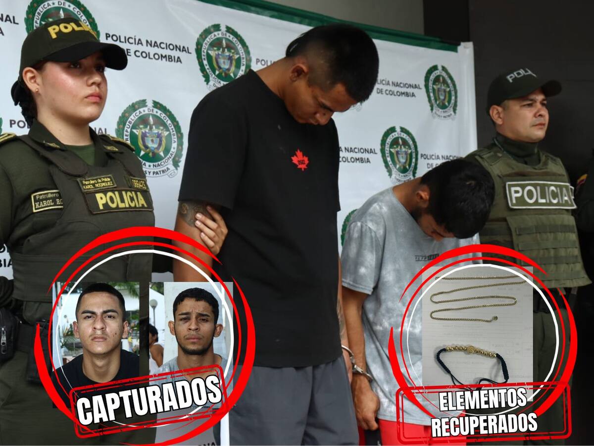 Capturados delincuentes que robaban amenazando con arma de fuego en el barrio Alfonso López