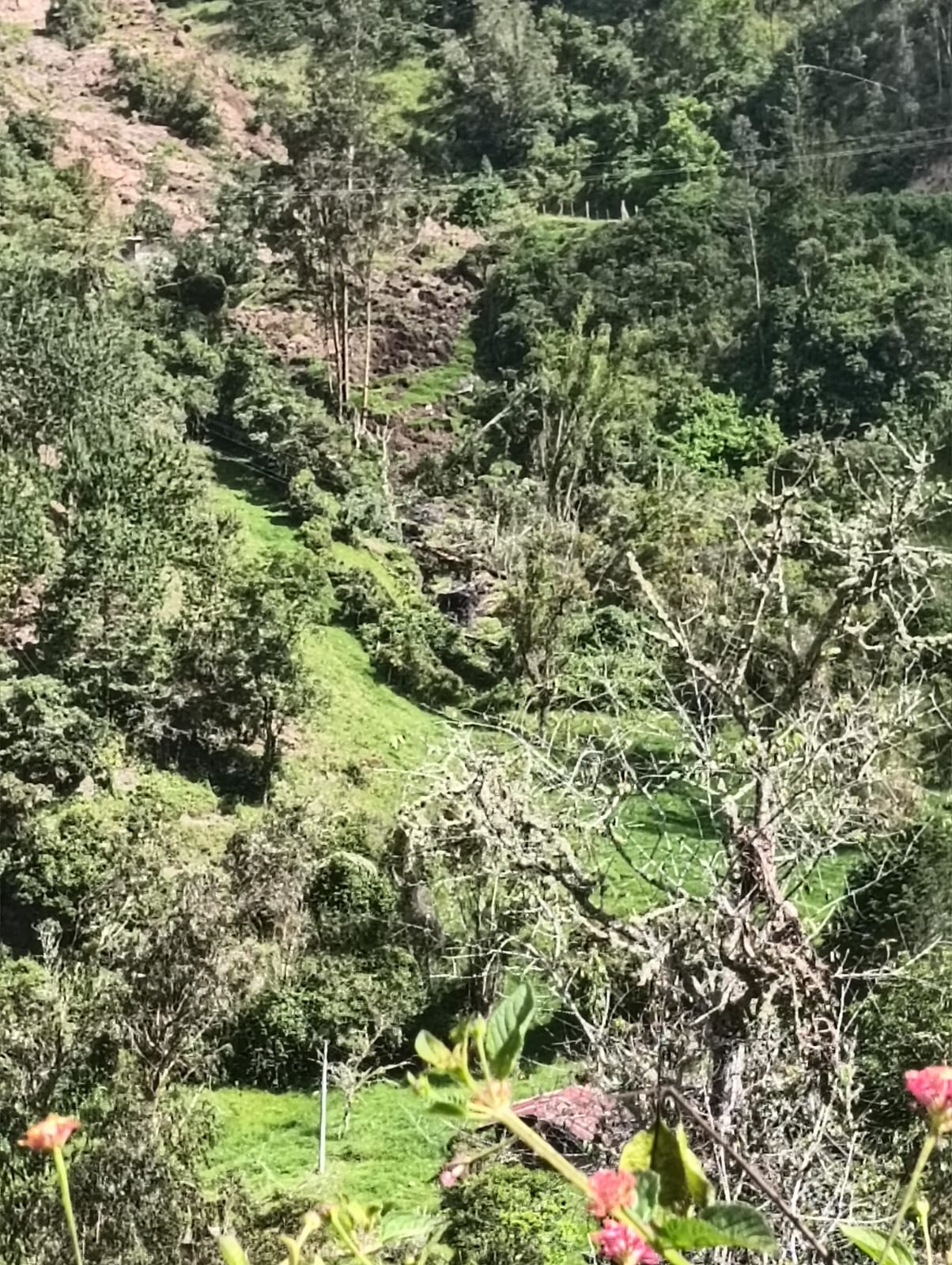 De no lograrse contener la emergencia, tres veredas y el municipio vecino de Jenesano se verían afectados.