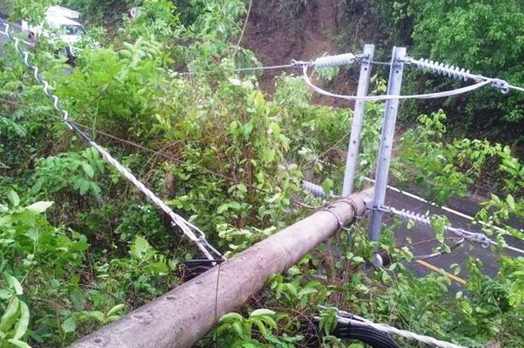 Afinia reportó daños en la infraestructura eléctrica por lluvias y vientos huracanados