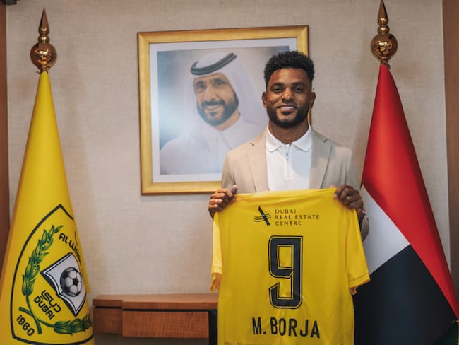 Miguel Borja jugará en el fútbol de Arabia Saudita: así fue presentado en su nuevo equipo / @AlWaslSC