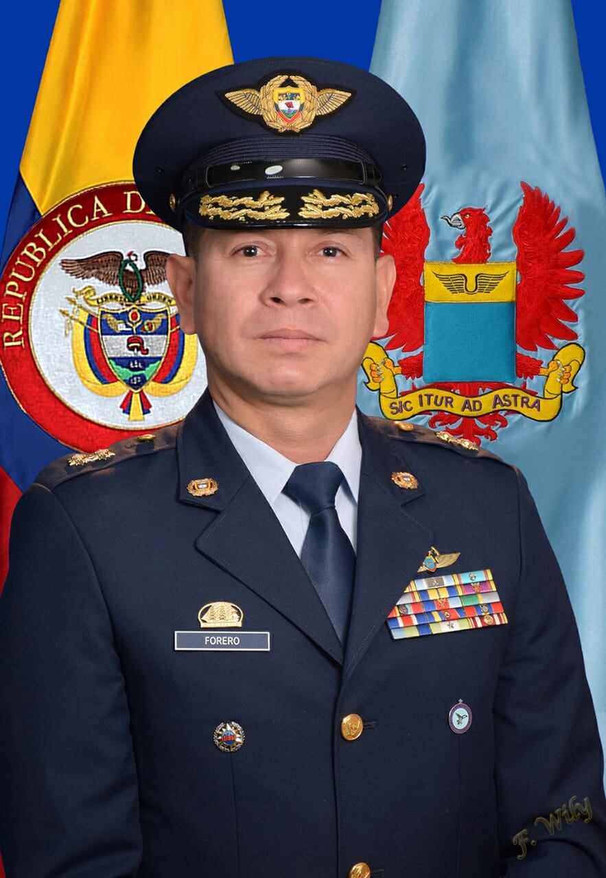 General Danysh Adey Forero Camacho, oficial de la Fuerza Aeroespacial Colombiana (FAC). Cortesía FF.MM.