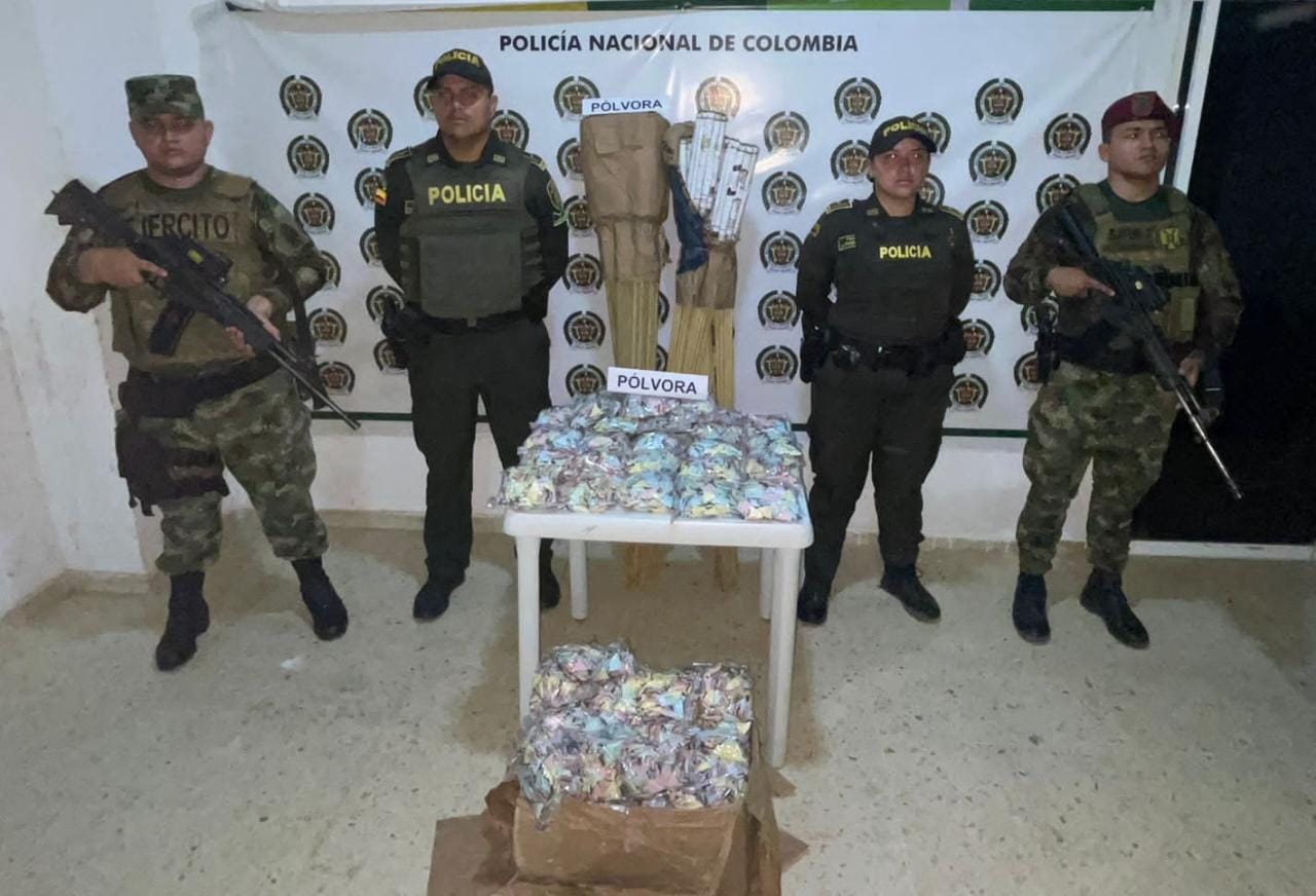 En Puerto Wilches autoridades incautan cantidades de pólvora