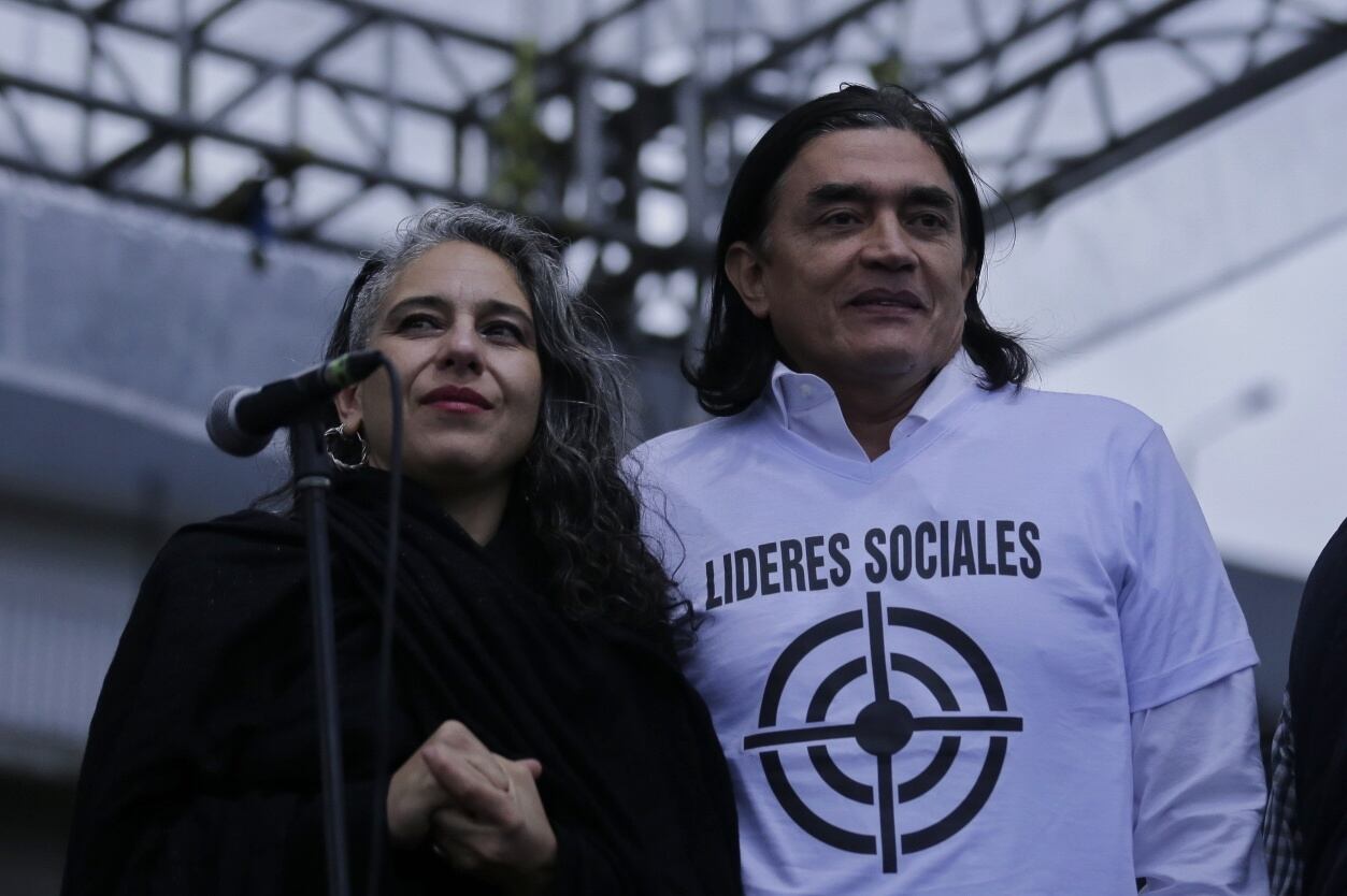 Los senadores María José Pizarro y Gustavo Bolívar podrían ser las apuestas del Pacto Histórico para la Alcaldía de Bogotá (Colprensa - Sofía Toscano)