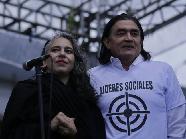 Los senadores María José Pizarro y Gustavo Bolívar podrían ser las apuestas del Pacto Histórico para la Alcaldía de Bogotá (Colprensa - Sofía Toscano)