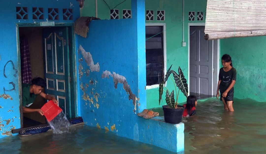 Inundación en Indonesia