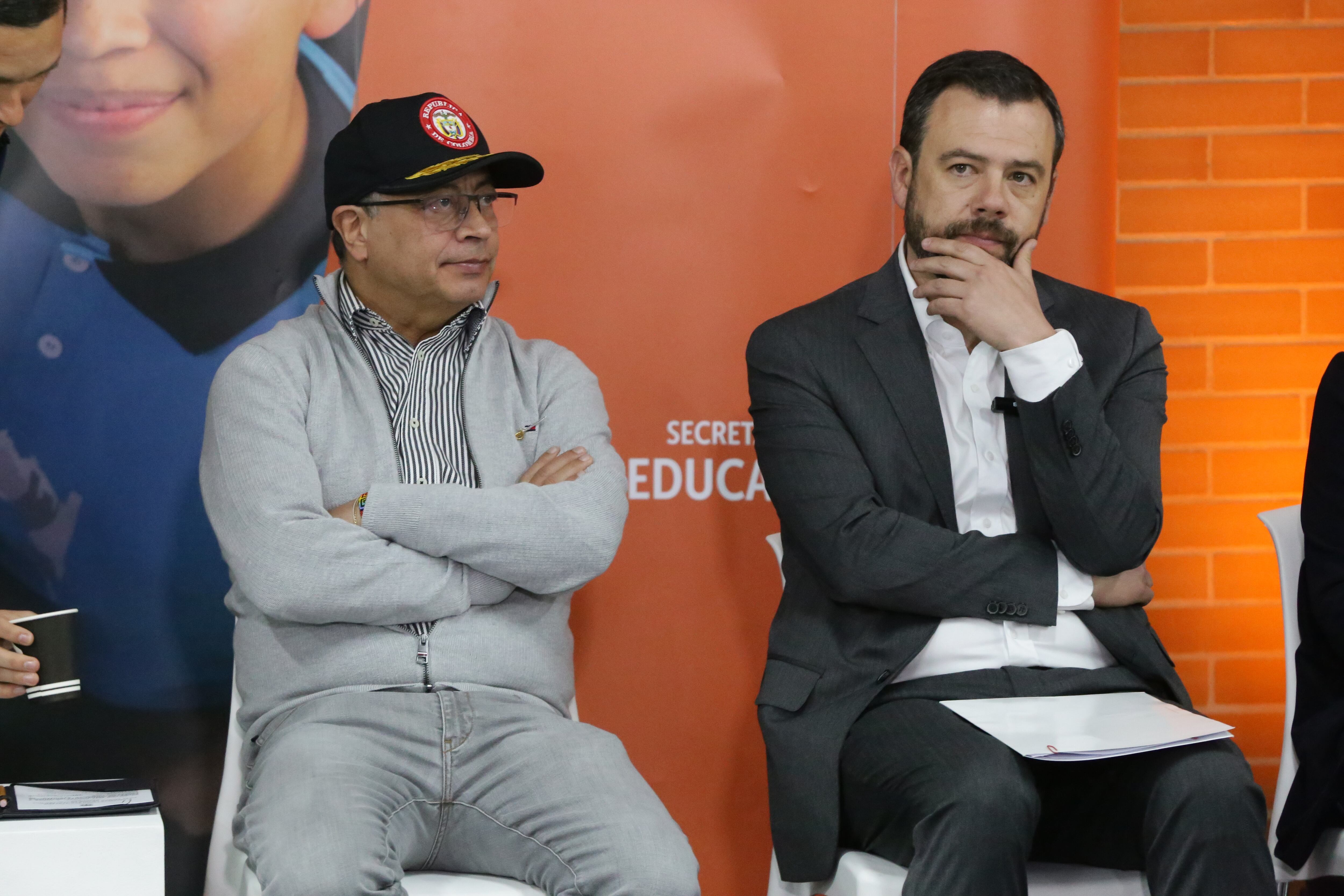 Presidente Gustavo Petro y alcalde de Bogotá, Carlos Fernando Galán. Foto: Colprensa.
