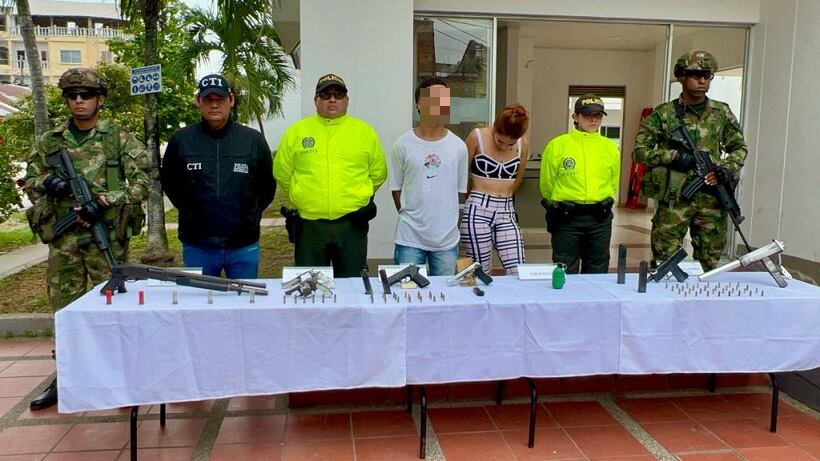 Capturados en Puerto Berrío- foto policía Magdalena Medio