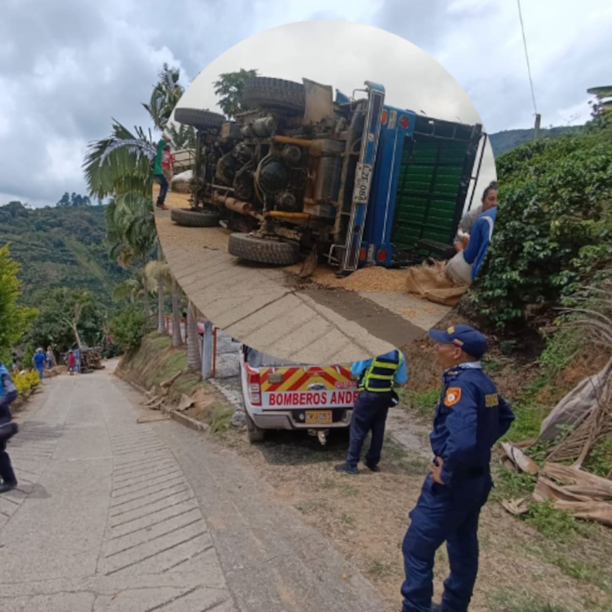 Un hombre murió al volcarse el vehículo de transporte público en el que se movilizaba en Andes
