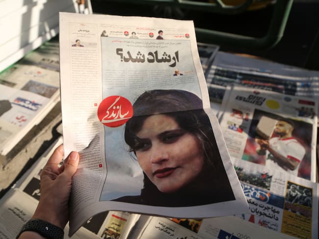 Protestas en Irán por la muerte de la joven Mahsa Amini. GettyImages